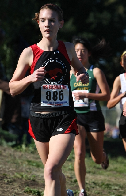 NCS XC D1 Girls-023.JPG - 2009 North Coast Section Cross Country Championships, Hayward High School, Hayward, California